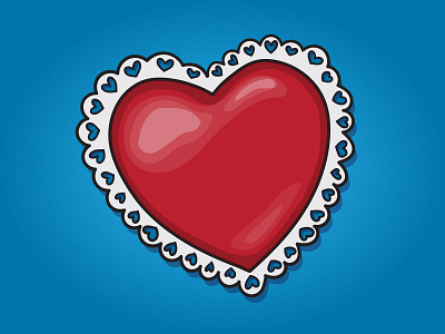 For my Valentine digital illustration dribbbleweeklywarmup heart hearts illustration illustrator love valentine valentinesday vector