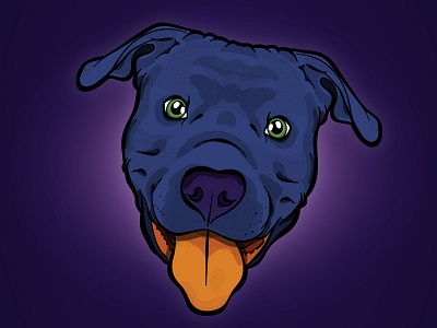 Cheerful Chase digital illustration illustration illustrator pitbull vector