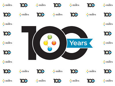 Miles 100 Years logo 100 years anniversary anniversary logo logo