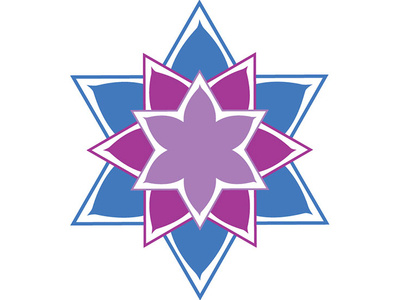 Community Yoga School vector branding jewish yoga mat star of david lotus flower icon logo icon logodesign logo