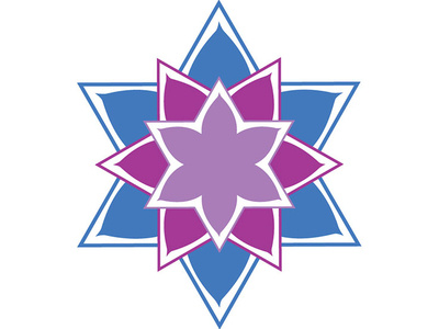 Community Yoga School branding icon jewish logo logo icon logodesign lotus flower star of david vector yoga mat