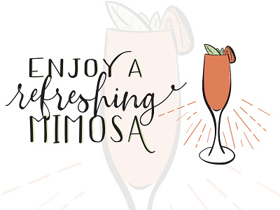 Menu Mimosa drink drink menu drinks food and drink illustration mimosa