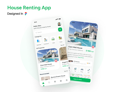 House Renting App apartment renting app house renting app minimal design real estate ui ux design