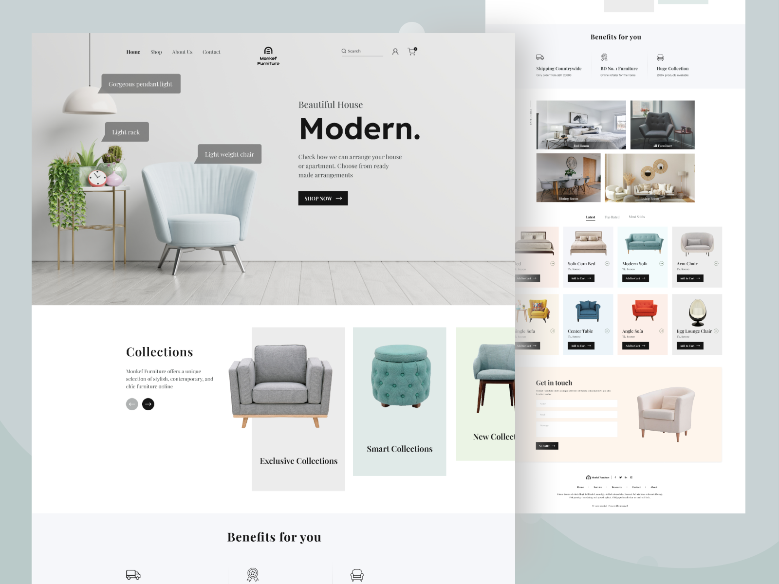 Modern Furniture Shop by Nurshad Rahman on Dribbble