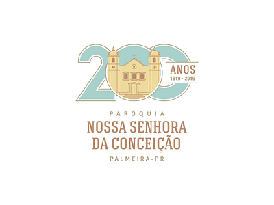 200 Anos - Paróquia Palmeira PR branding church graphic design igreja logo paroquia