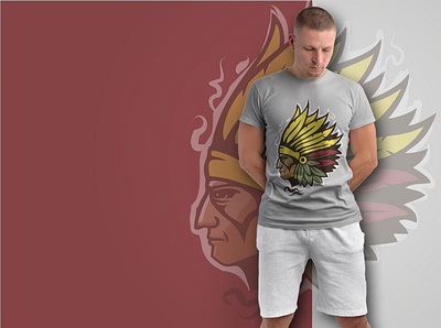 Native American T-shirt branding corel graphic design mockup photoshop
