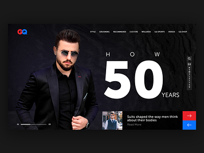 GQ Magazine Website (Concept)