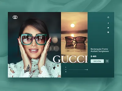 Gucci glasses concept website design. branding design glasses graphic design gucci gucciglasses illustration jimaar jimaarofficial logo sunglasses ui ux vector web webdesign webpage website