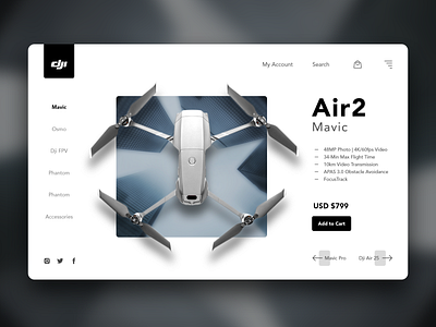 Dji Mavic Air 2 Drone Concept Web Design