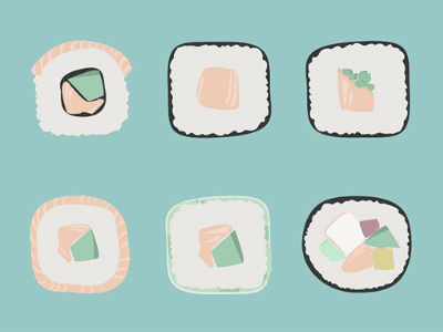 Sushicons font food icon illustration sushi