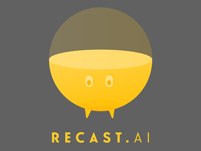 Recast.AI Logo artificial intelligence bubble logo mascot