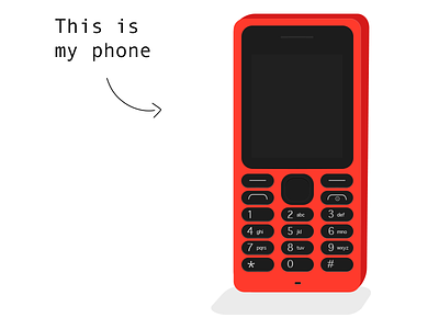 My red phone illustration nokia phone red smartphone