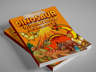 Dinosaur Coloring Book For Kids Ages 4-8 coloring book coloring book for kids dinosaur dinosaur coloring book graphic design kids coloring book