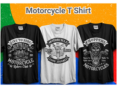 Motorcycle t shirt design illustration