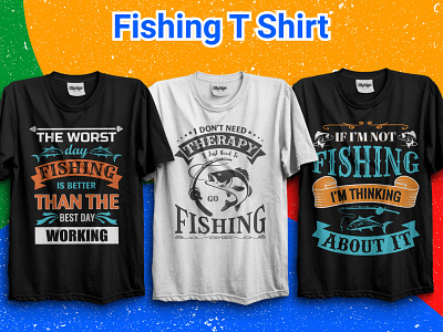 Fishing t shirt design vector