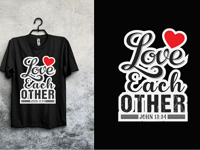 Free Love Each Other T Shirt Design. graphic