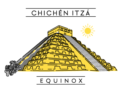 Chichén Itzá vector yellow