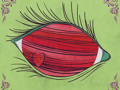 Cupiter Eye album art beach cartoon eye illustration indie jupiter music space surreal