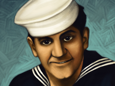 Navy Portrait classic illustration man navy oil painting portrait vintage