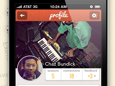Impromptunes - Profile Page app impromptunes ios profile ui