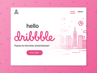 Hello Dribbble debut dribbble first shot