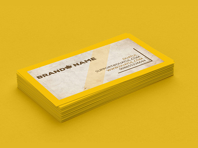 Yellow Business Card business business card cards