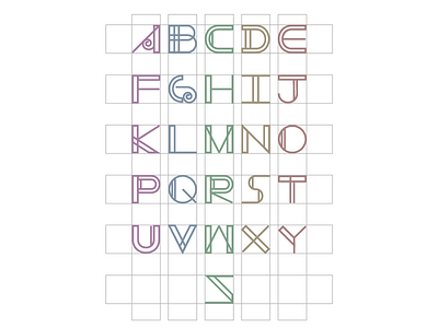 Alphabet alphabet artdeco