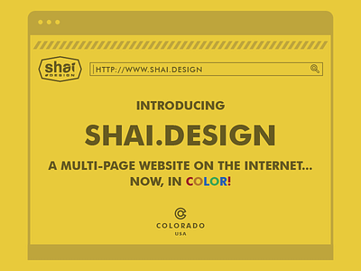 New Website! .design portfolio shai shaidesign website