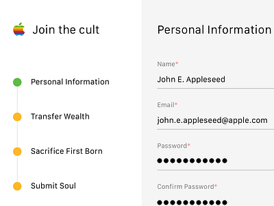 DailyUI: #1 Signup Form apple dailyui signup form ui
