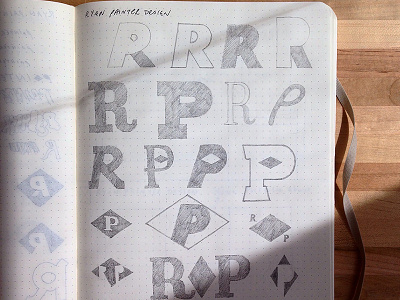 Logo Sketches logo portfolio sketchbook typography