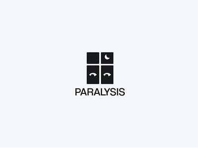 Paralysis scary moovie logo mark brand branding graphic design identity logo minimal scary sign