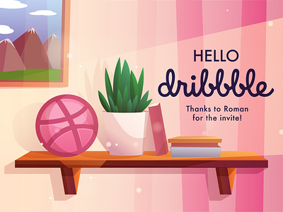 Hello Dribbble! debut debutshot design first hello hello dribbble hello world hellodribbble illustration illustrator