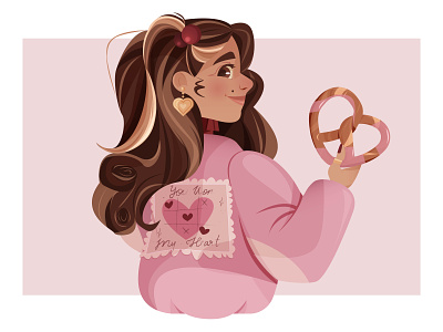 Vector girl in pink adobe adobe illustrator design illustration illustrator vector vector illustration