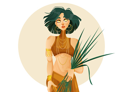 Wheat vector girl