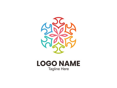 Flower Logo branding design icon illustration illustrator logo minimal typography vector