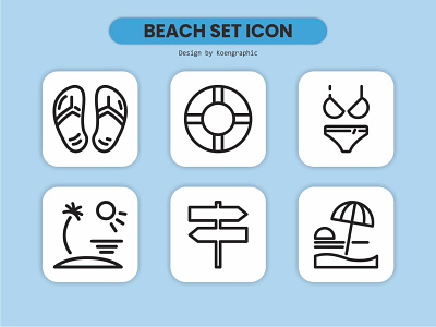Beach Set Icon element