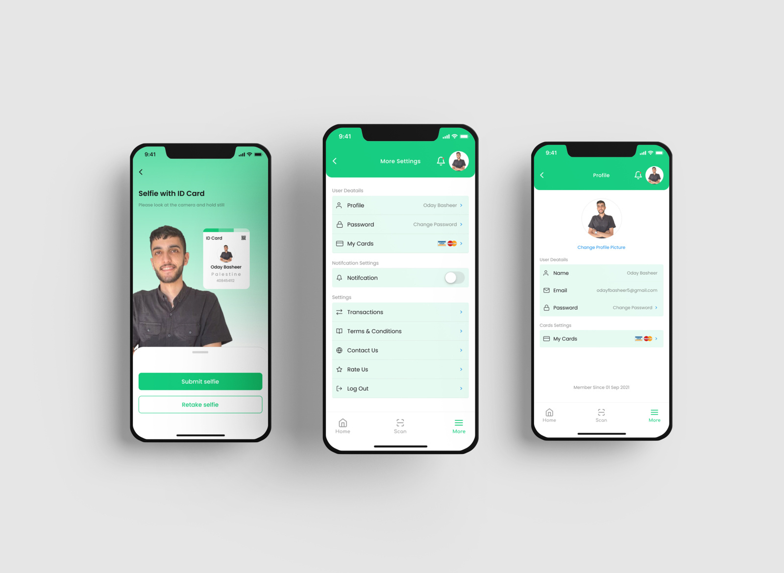 Profile and settings pages by Oday Basheer on Dribbble