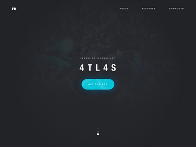 Atlas Landing Page app game gaming landing page league of legends mobile simple tech ui ux website