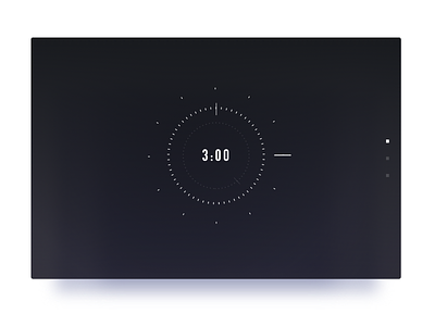 Clock Concept black and white clock minimal simple tech time ui