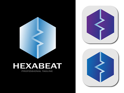 Hexabeat branding hexagon logo brand