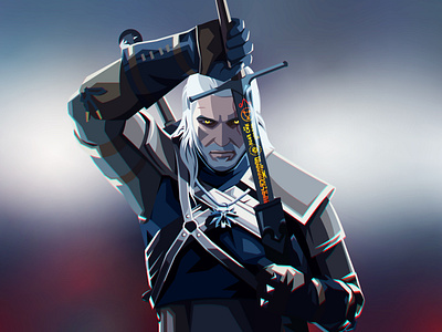 Geralt of Rivia characterdesign design fantasy graphic design illustration illustrator vector