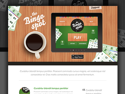 Bingo Spot Website app app site bingo bingo spot coffee website wood