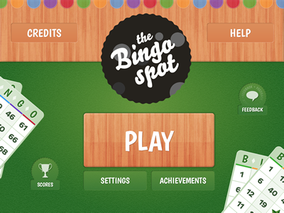 Bingo App Main Screen app bingo bingo spot felt green main screen play wood