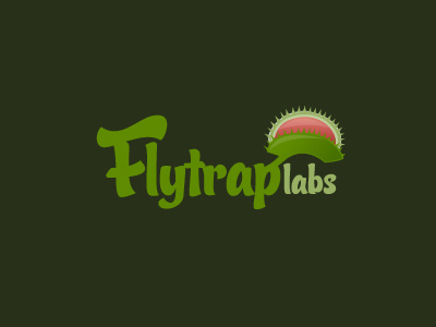 Flytrap Labs Logo candy script flytrap green logo
