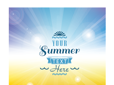 happy summer background text vector