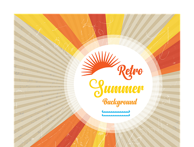 retro summer vector illustration design animation sunshine ui