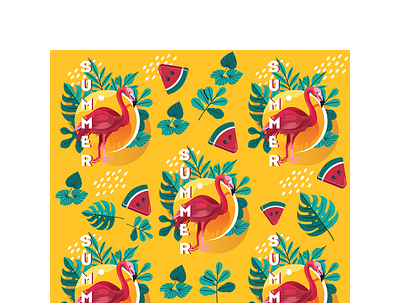 summer banner reapting flamingo vector illustration good vibes