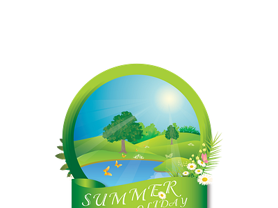 summer frame vector illustration design