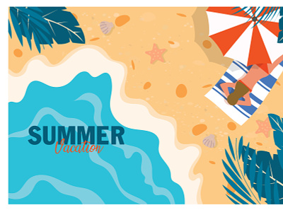 summer vacation banner vector design good vibes