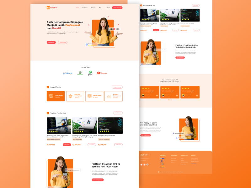 BeCreative - Online Course Landing Page by Mardha Mardiya on Dribbble